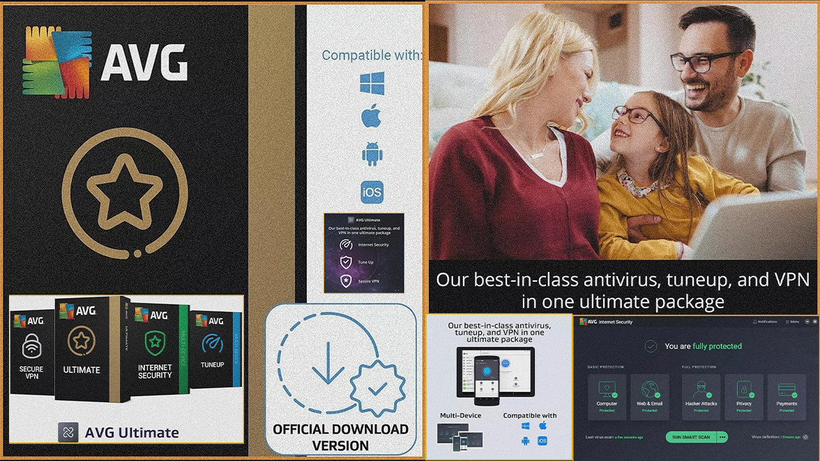 🔐 AVG Ultimate 2025 10 Devices 2 Years Licensee  Internet Anti  - TuneUp  - Antivirus - VPN 🔐
